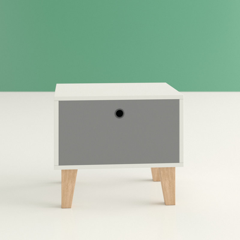 Aleana 53.5cm W Solid + Manufactured Wood Bedside Table