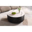 Table basse ronde moderne mobile avec roulettes (table incluse seulement)-1376566628