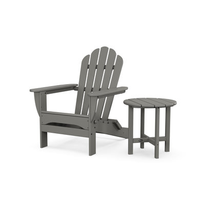 Chaise Adirondack pliante Monterey Bay avec table d'appoint en lanterne rétro