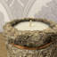 Unscented Jar Candle with Stone Holder