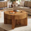 Solid Wood Pedestal Coffee Table
