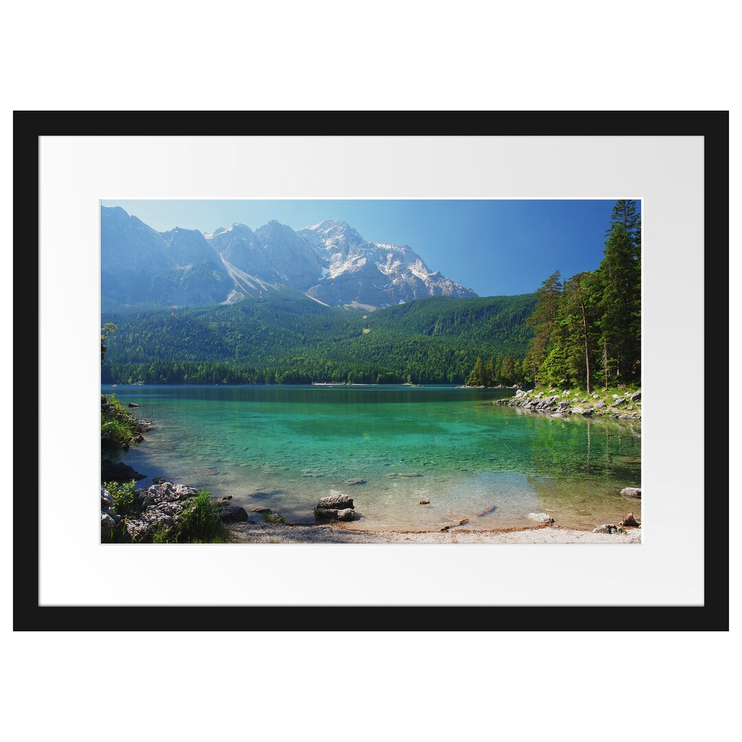 Gerahmtes Poster Atemberaubender Bergsee