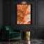 Art mural abstrait aquarelle sur toile brune-897564056
