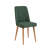 Modern 6-Piece Dining Table & Chairs Set, Atlantic Pine & White/Green | 100% Melamine Coated Particle Board, Table: 47.2 x 30.3 x 29.5 in | 4 Chairs: 18.5 x 35.4 in | Metal Frame, Linen Foam Cushions, Scandinavian Design-1897108737-1897108750-1897108747