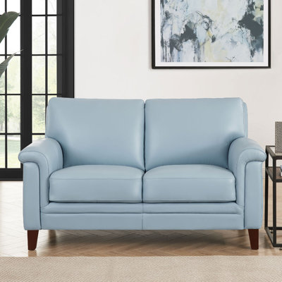 Causeuse en cuir véritable 61,5 po Marineta