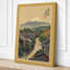 Mountain Over Settlement Japandi - Wrapped Canvas-143406345-143406348