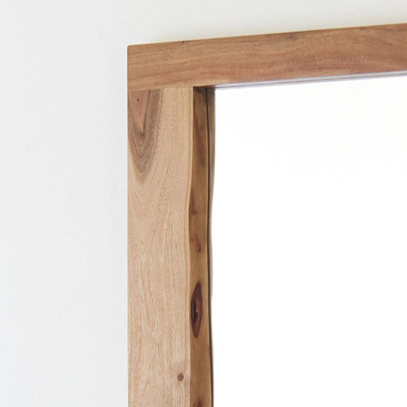 Wood Flat Wall Mirror, 61cm H x 121.92cm W