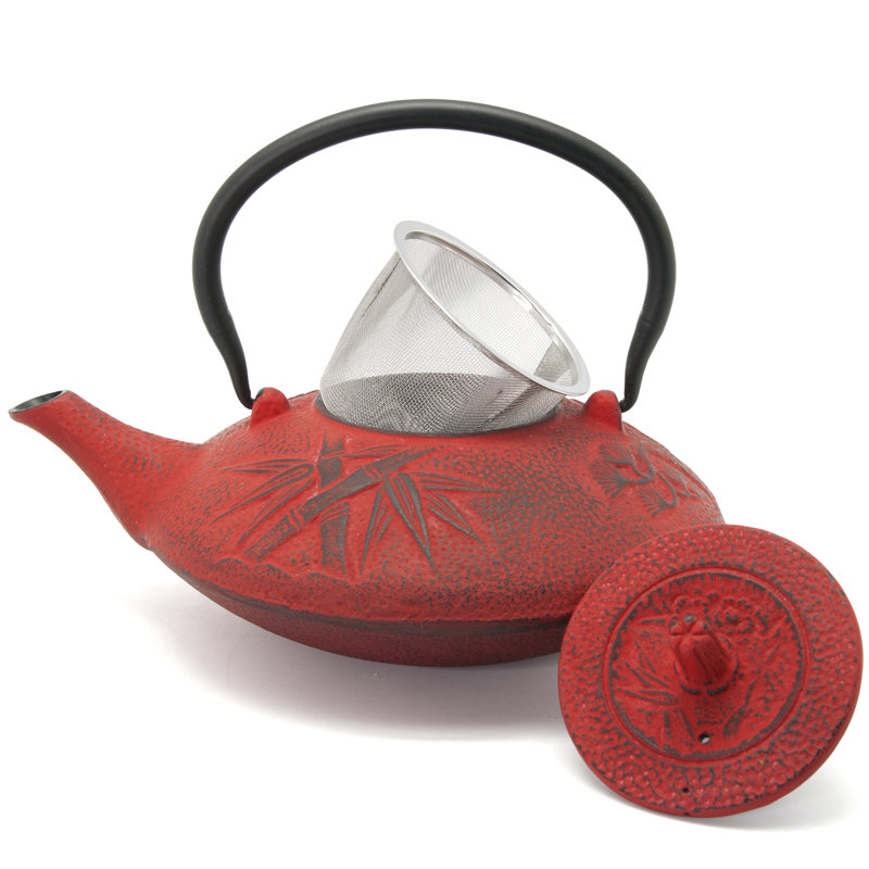 théière en fer moulé 1,19-qt  Pedroza, Rouge