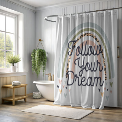 Rideau de douche Boho Dream Sayings - 1 pièce