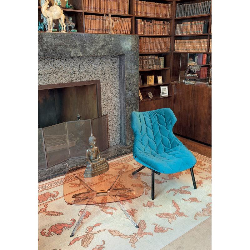 Foliage Side Chair, Taupe Velvet, White