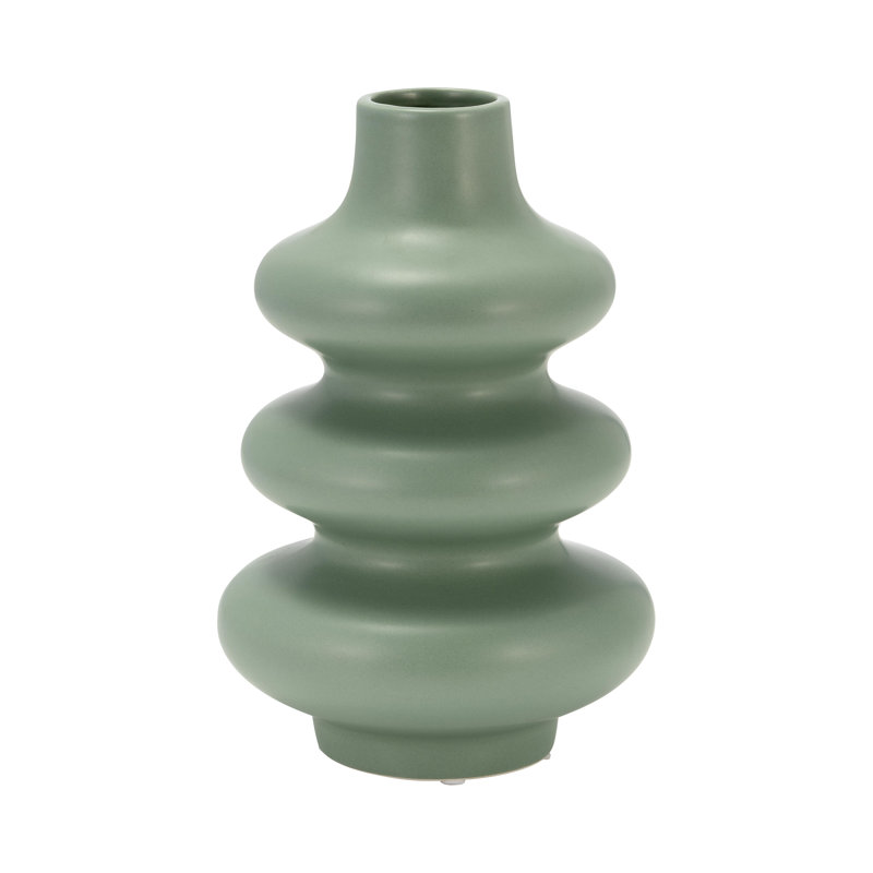 10” Dolomite Stacked Vase - Contemporary Abstract Stacked Sphere Decorative Table Vase - Home or Office Decor Accent - Flower Centerpiece Display Vase - Gift Idea