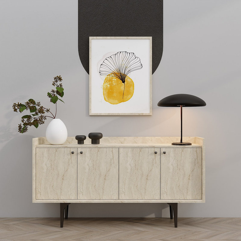 Emerald 80cm Sideboard, Travertine