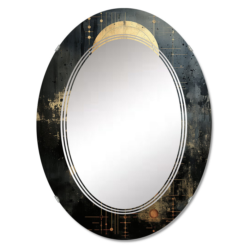 Dreshervale - Miroir mural moderne ovale, 36 po x 24 po