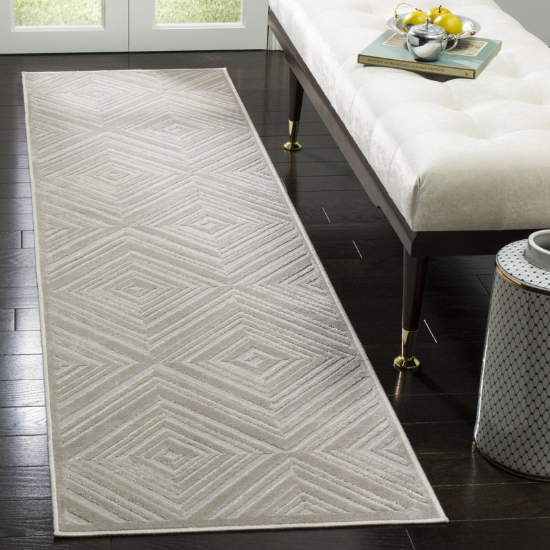 Martha Stewart Viscose Pile Geometric Rug, 2'-2" X 8'-0" Runner