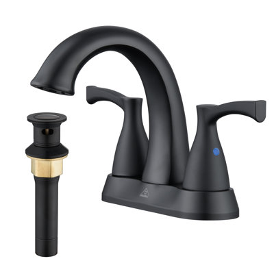 4-inch Centerset Bathroom Faucet with Drain 1.2 GPM -  CASAINC, KCL0018-MB