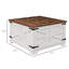 Table basse à plateau rabattable, rangement caché, rangement blanc - blanc, salon