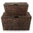 Casafield Water Hyacinth Nesting Storage Baskets with Lids (Medium and Large)