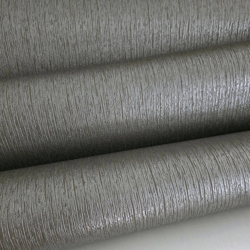 Papier peint texturé taupe gris argenté