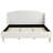Upholstered Platm Bed With Wingback Headboard