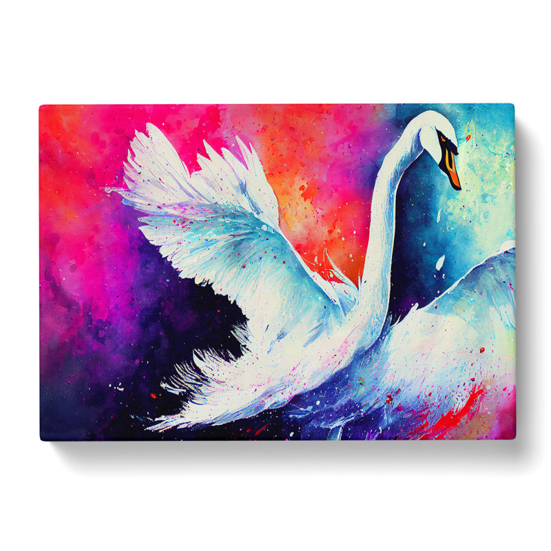 Swan Splash Vol.4 Abstract - Wrapped Canvas, 50cm H x 76cm W x 3cm D