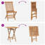Solid Wood Patio Dining Set Table,