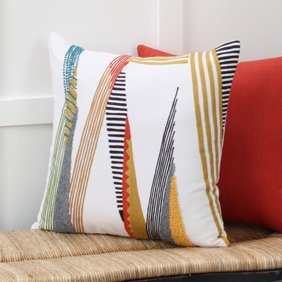 Housse et insert de coussin décoratif en coton Deco Strokes