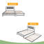 Lit plateforme double avec lit gigogne réglable-146296007