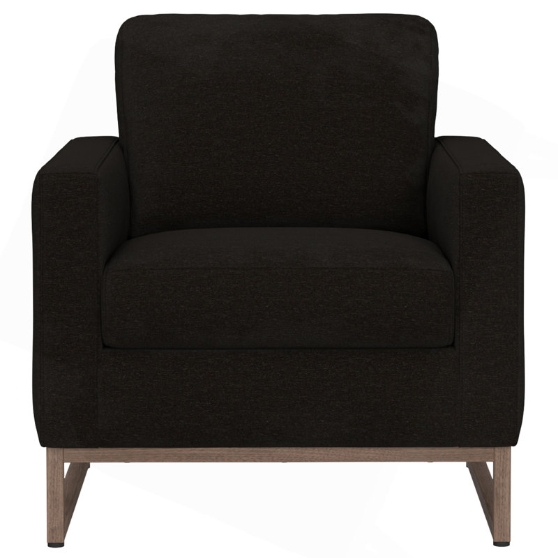 Black Accent Chair With Metal Legs