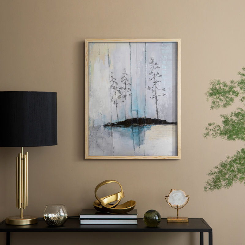 «In the Company of Three», reproduction encadrée - bois massif, Naturel, H 15 po x l 12 po