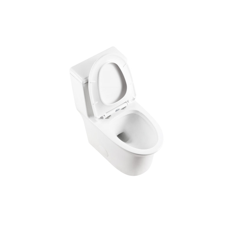 15.55 In Comfort Height Ceramic Toilet, 1.1/1.6 Flush, White, Soft Close Seat, & One White Height, Flushing, Approved