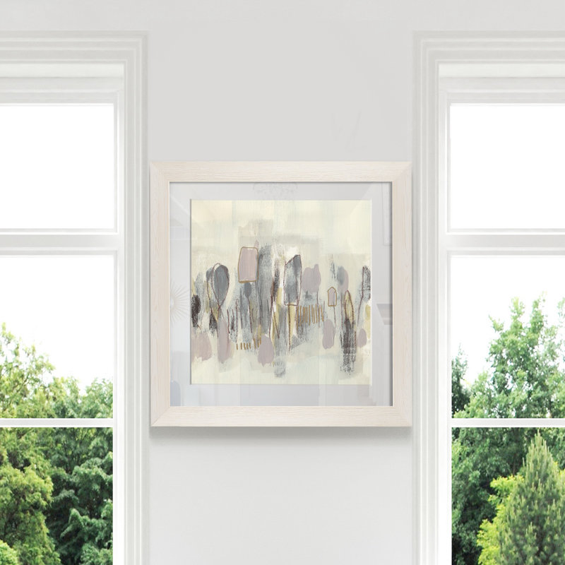 Formes neutres I-impression sur papier, H 21 po x l 21 po x P 1 po, Cadre blanc