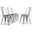 Chaise d'appoint empilable en métal H 33,5 po Linzy-29996407