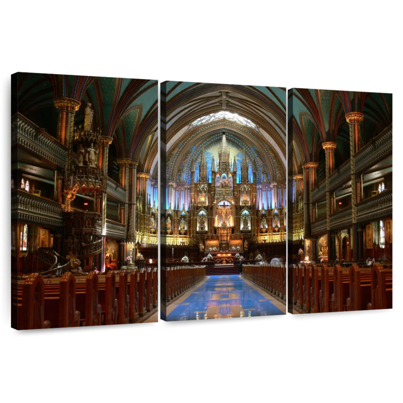 Adella Inside Notre Dame Basilica, 24" H x 38" W