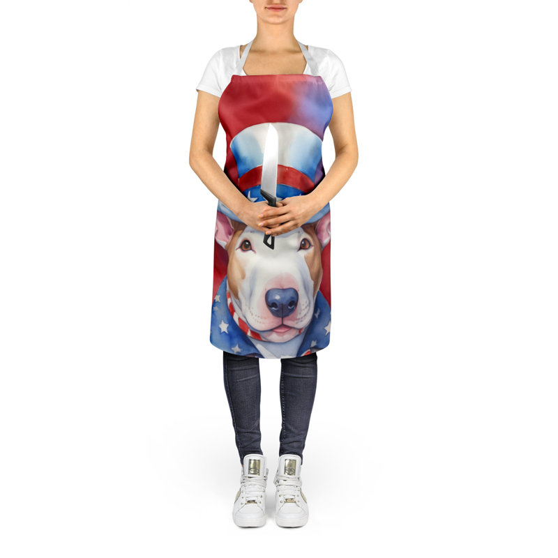 Patriotic American Apron, Bull Terrier