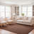 Debroh Natural Fiber Sisal With Latex Solid Color Rug-208352179