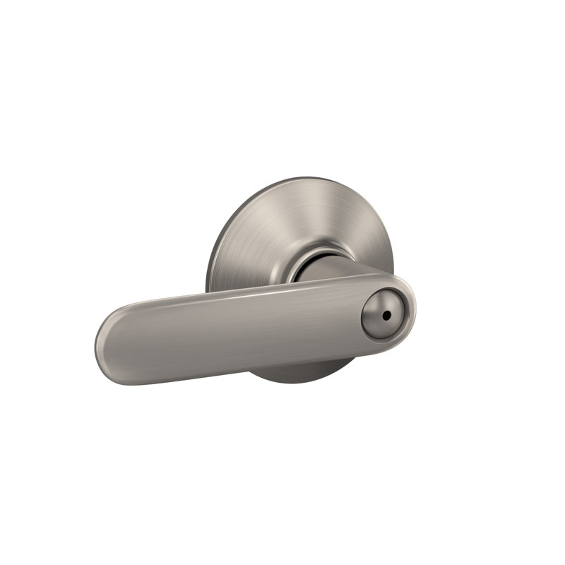 Davlin Lever Bed And Bath Lock, Satin Nickel