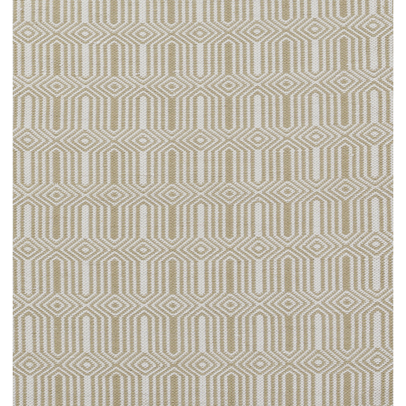 Beige Geometric Flat Woven Synthetic 2' x 3' Rug