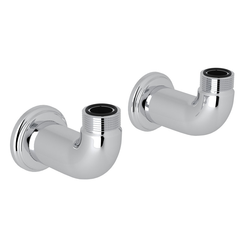 Wall Unions, Polished Chrome