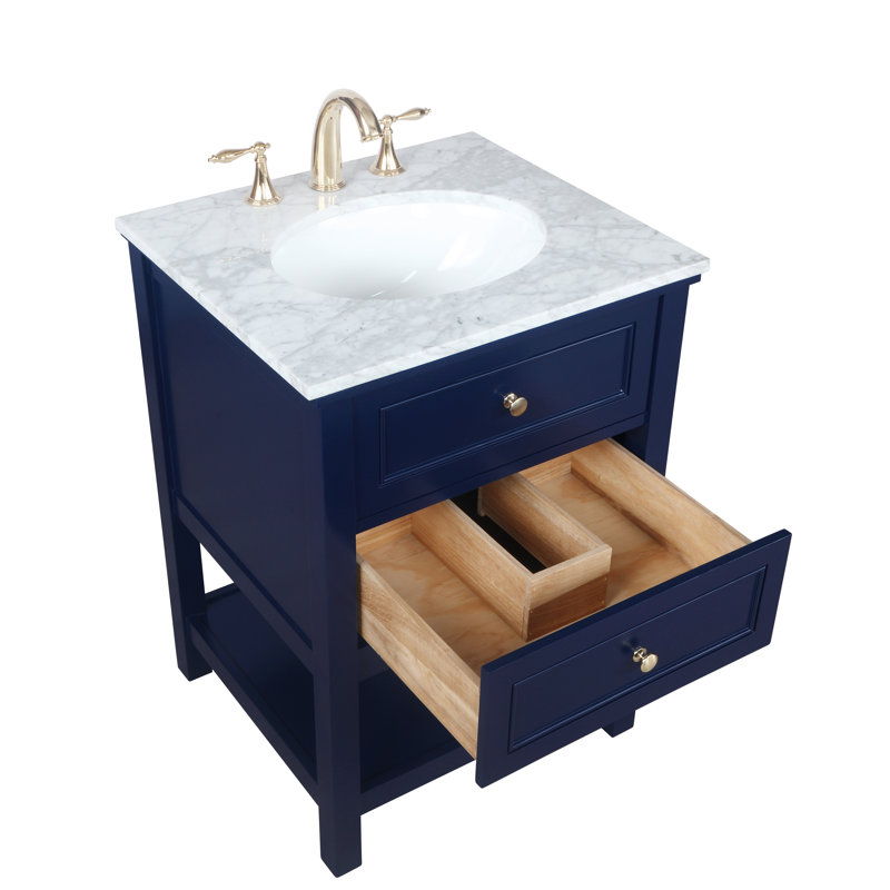 Ensemble de meuble-lavabo simple 24 po Bonsai, Bleu