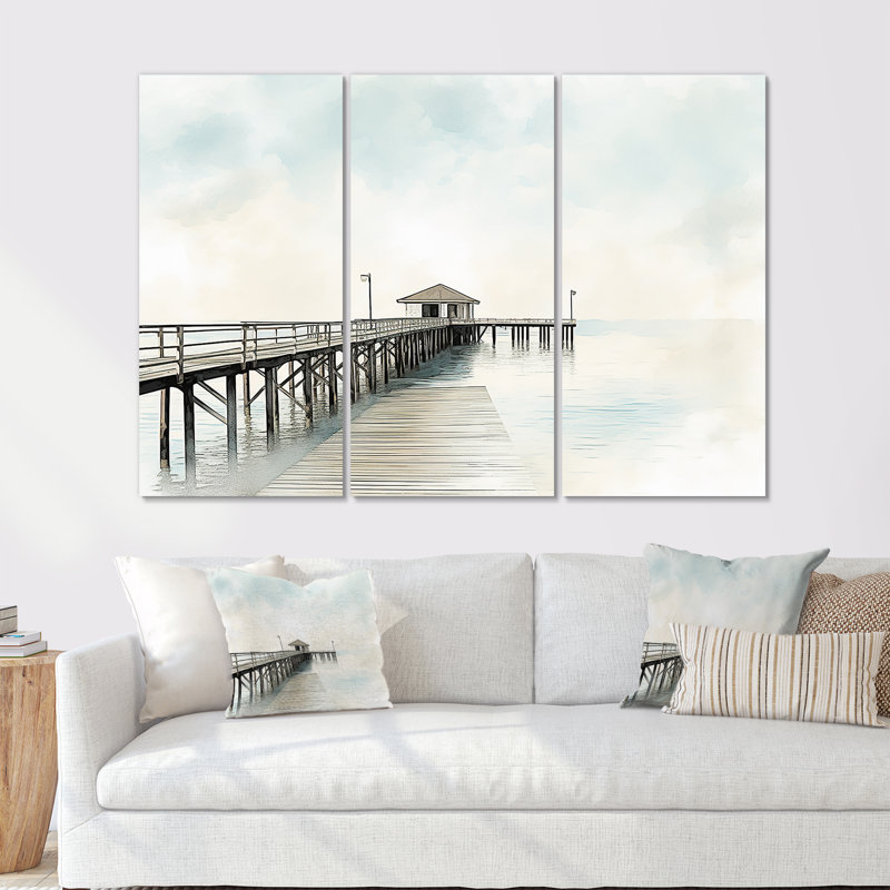 Ensemble de salon Quan - Coastal Pier, Toile tendue, H 40 po x l 60 po x P 1 po