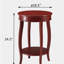 Table d'appoint ronde rouge avec tablette inférieure-1160087908