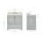 37'' Single Bathroom Vanity with Carrara Marble Top-93359471
