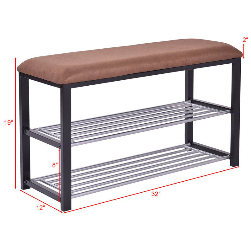 Banc de rangement pour chaussures 2 niveaux