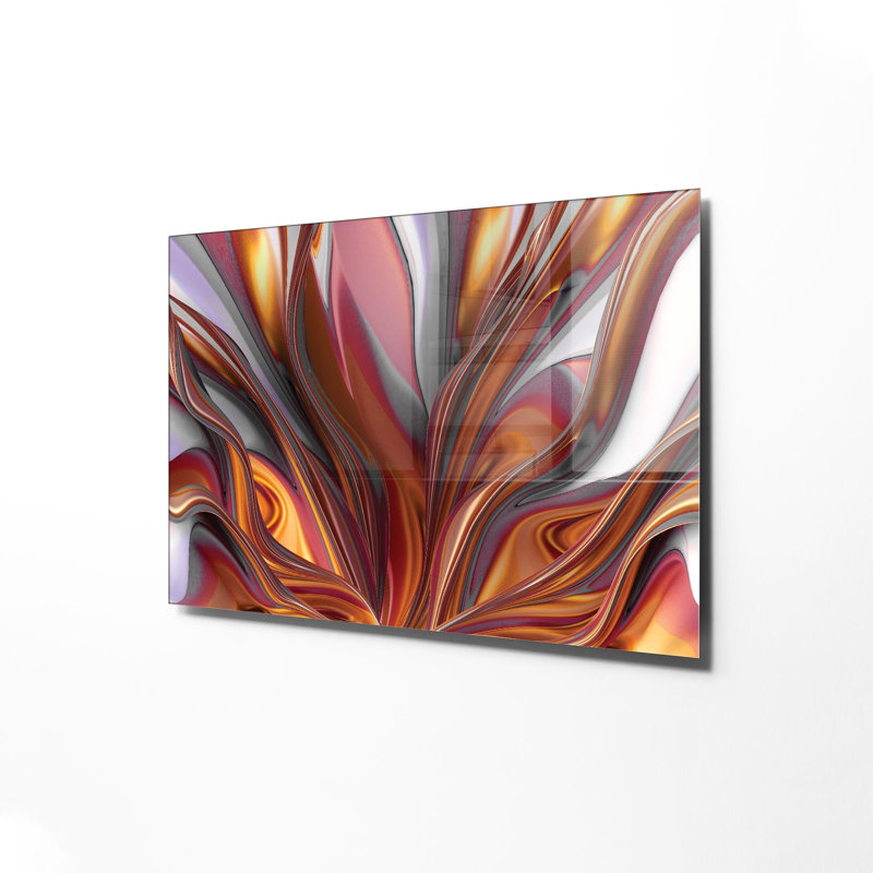 Superbe peinture murale en verre trempé 27,6 po x 39,4 po | 100% verre trempé, épaisseur: 0,16 pouce | Décoration élégante pour le salon ou le bureau, durable et facile à nettoyer, idée de cadeau parfaite