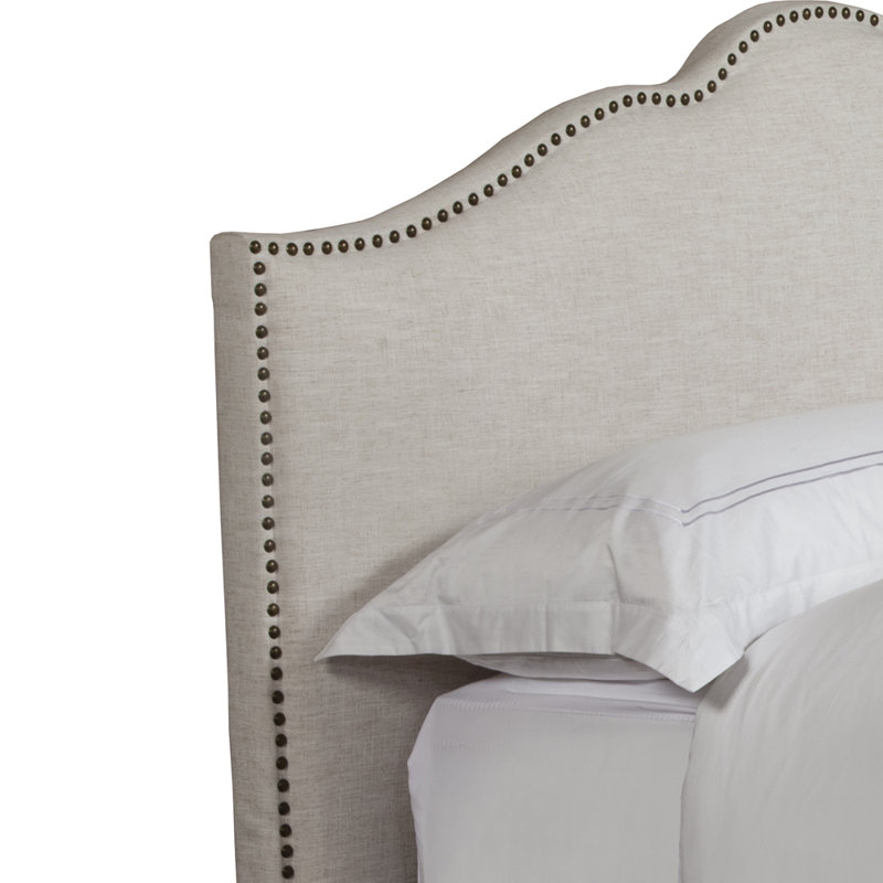 Lit tapissier standard Jamie, Naturel, Grand