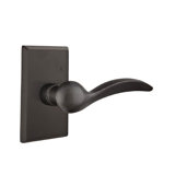 Durango Wave/Drop Privacy (Bed & Bath) Door Lever with Rectangle Rosette