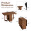 Table de salle à manger pliante en bois massif