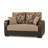 Primenest Mobilon Collection Upholstered Convertible Loveseat With Storage