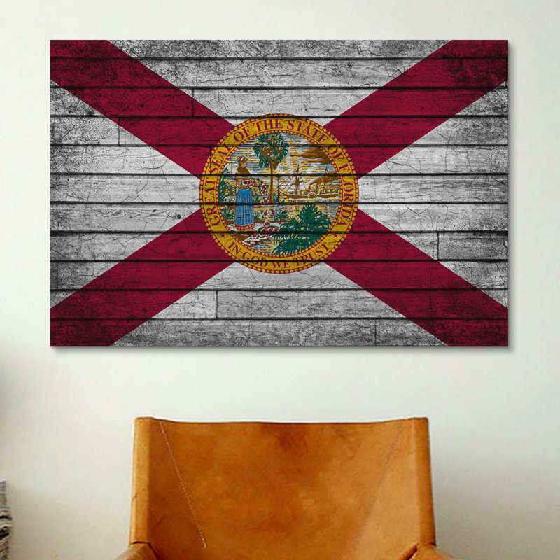 Florida Grunge - Impression sur toile, H 18 po x l 26 po x P 1,5 po