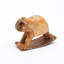 Sculpture | Sculpture décorative d'éléphant sur support en bois | Décoration de table | 5,5 po x 3,5 po x 7,5 po